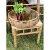 Přírodní bambusový odkládací stolek Bamboo Lyon - 43*38*41 cm
