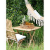 Přírodní bambusový set stolek a 2 židle Bamboo Lyon - 70*70*75 cm
