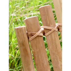 Přírodní bambusový set stolek a 2 židle Bamboo Lyon - 70*70*75 cm