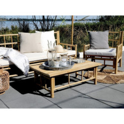 Přírodní bambusové křeslo Bamboo Lyon - 67*67*80 cm