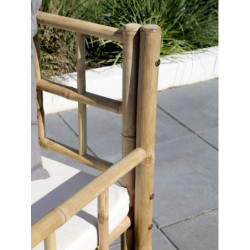 Přírodní bambusové křeslo Bamboo Lyon - 67*67*80 cm