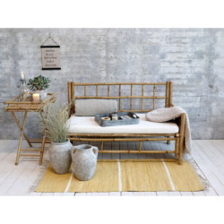 Přírodní bambusová pohovka Bamboo Lyon - 130*72*80 cm