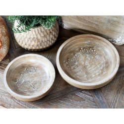 Dřevěná servírovací miska z mangového dřeva Tours Bowl - Ø 25*5 cm/ 1100ml