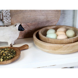 Dřevěná servírovací miska z mangového dřeva Tours Bowl - Ø 25*5 cm/ 1100ml