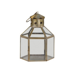 Bronzová antik kovová lucerna Churche - 16*14*22cm