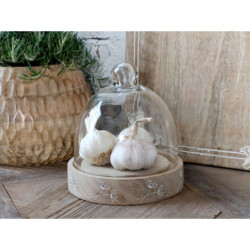 Dřevěný servírovací podnos s poklopem Tours Tray - Ø 14*16 cm