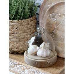 Dřevěný servírovací podnos s poklopem Tours Tray - Ø 14*16 cm
