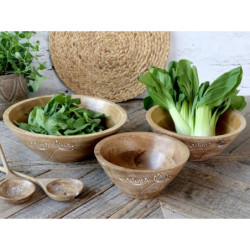 Dřevěná servírovací miska z mangového dřeva Tours Bowl - Ø 25*9 cm