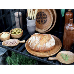 Dřevěný servírovací podnos s rukojetí Tours Tray - 20*10*2 cm