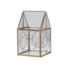 Bronzová antik kovová lucerna Candle house - 15*15*25cm