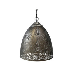 Bronzový antik kovový lustr s listy Vire - 47*59 cm/ E27/ 40W