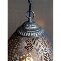 Bronzový antik kovový lustr s listy Vire - 47*59 cm/ E27/ 40W