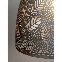 Bronzový antik kovový lustr s listy Vire - 47*59 cm/ E27/ 40W