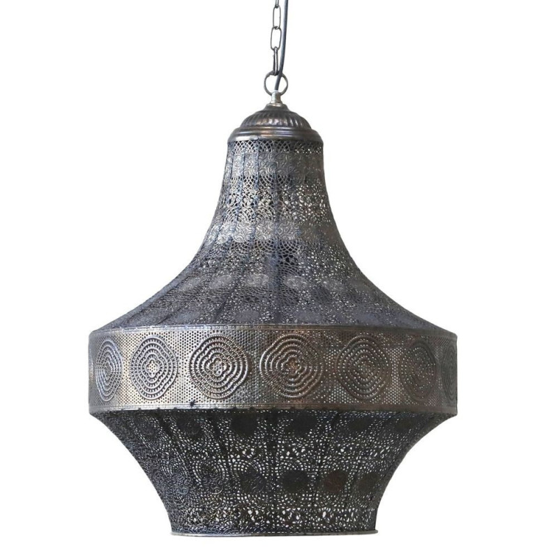Bronzový antik kovový lustr se vzorem Vire - 47*59 cm/ E27/ 40W
