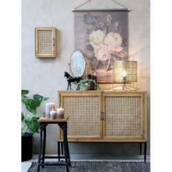 Mosazná antik kovová stolní lampa se vzorem Tappie - 30*36 cm/ E27/ 40W