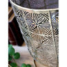 Mosazná antik kovová stolní lampa se vzorem Tappie - 30*36 cm/ E27/ 40W