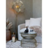 Mosazná antik stojací lampa s listy Ginco - 62*39*161 cm/ E27 / 40W