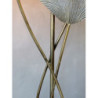 Mosazná antik stojací lampa s listy Ginco - 62*39*161 cm/ E27 / 40W