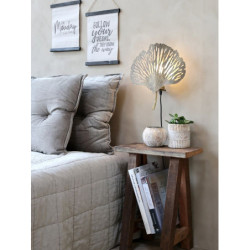 Mosazná antik nástěnná lampa list Ginco - 34*10*34 cm/ E27 / 40W