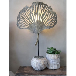 Mosazná antik nástěnná lampa list Ginco - 34*10*34 cm/ E27 / 40W
