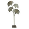 Mosazná antik stojací lampa s listy Ginco - 65*25*150 cm/ E27 / 40W