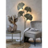 Mosazná antik stojací lampa s listy Ginco - 65*25*150 cm/ E27 / 40W