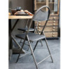 Černá antik kovová skládací židle Factory Chair - 42*53*89 cm