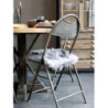 Černá antik kovová skládací židle Factory Chair - 42*53*89 cm