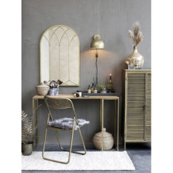 Mosazná antik kovová skládací židle Arles Chair - 52*45*82 cm