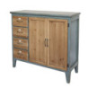 Opálová antik dřevěná komoda French antique - 90*37*80 cm