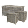 Set 3ks přírodní ratanový koš Antique - 108*52*52 / 44*48*27 cm