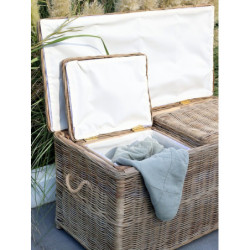 Set 3ks přírodní ratanový koš Antique - 108*52*52 / 44*48*27 cm