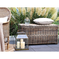Set 3ks přírodní ratanový koš Antique - 108*52*52 / 44*48*27 cm