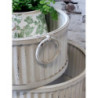 2ks krémový antik plechový obal na květináč Planters - 63*40*18/ 55*35*16 cm