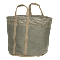 Zelená košíková jutová taška Basket Bag - 40*40*40/ 60 cm