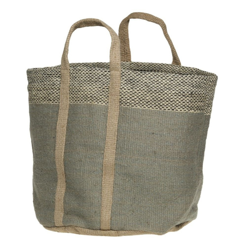 Zelená košíková jutová taška Basket Bag - 40*40*40/ 60 cm