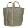 Zelená košíková jutová taška Basket Bag - 40*40*40/ 60 cm