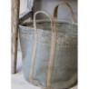 Zelená košíková jutová taška Basket Bag - 40*40*40/ 60 cm