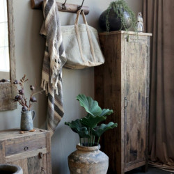 Zelená košíková jutová taška Basket Bag - 40*40*40/ 60 cm