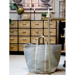 Zelená košíková jutová taška Basket Bag - 40*40*40/ 60 cm