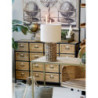 Stolní lampa s pletenou základnou a lněným stínidlem Pipp - 26*50 cm/ E27
