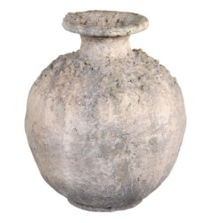 Šedo-béžová antik dekorační váza Grimaud M - Ø 32*39 cm