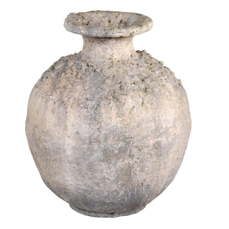 Šedo-béžová antik dekorační váza Grimaud M - Ø 32*39 cm