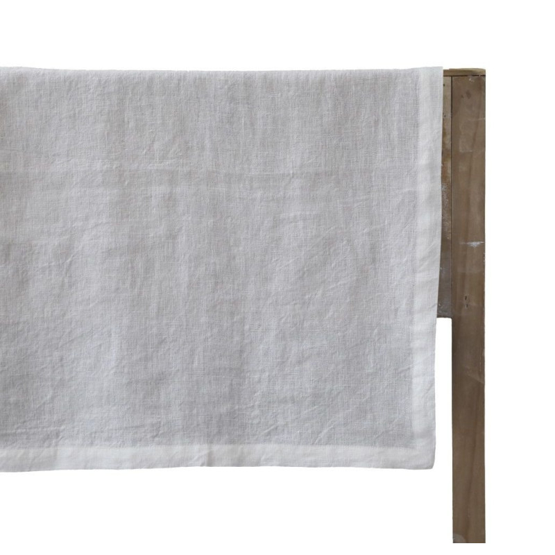 Béžový lněný ubrus Valine - 140*360 cm