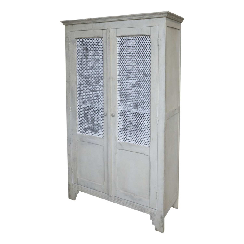 Krémová antik dřevěná skříň French antiek  - 113*44*184cm
