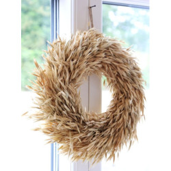 Přírodní slaměný dekorativní věnec s klasy Fleur - Ø 30 cm