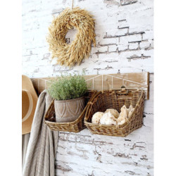 Přírodní slaměný dekorativní věnec s klasy Fleur - Ø 30 cm