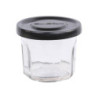 Skleněná dóza s černým víčkem French Jam - Ø 7,5*5,5 cm
