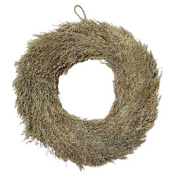 Přírodní dekorativní věnec s trávou Fleur - Ø 35 cm