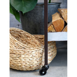 Zinkový antik kovový box na květiny na kolečkách Antique - 63*35*85 cm